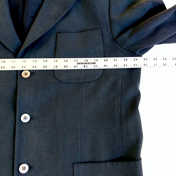Tori Richard Mens Silk Blazer Jacket Size L Monogram Buttons 3 Button Lined - Picture 9 of 13